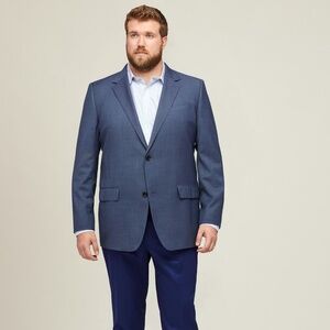 Bonobos Jetsetter Stretch Italian Wool Men's 54R Blazer Washed Blue NWOT